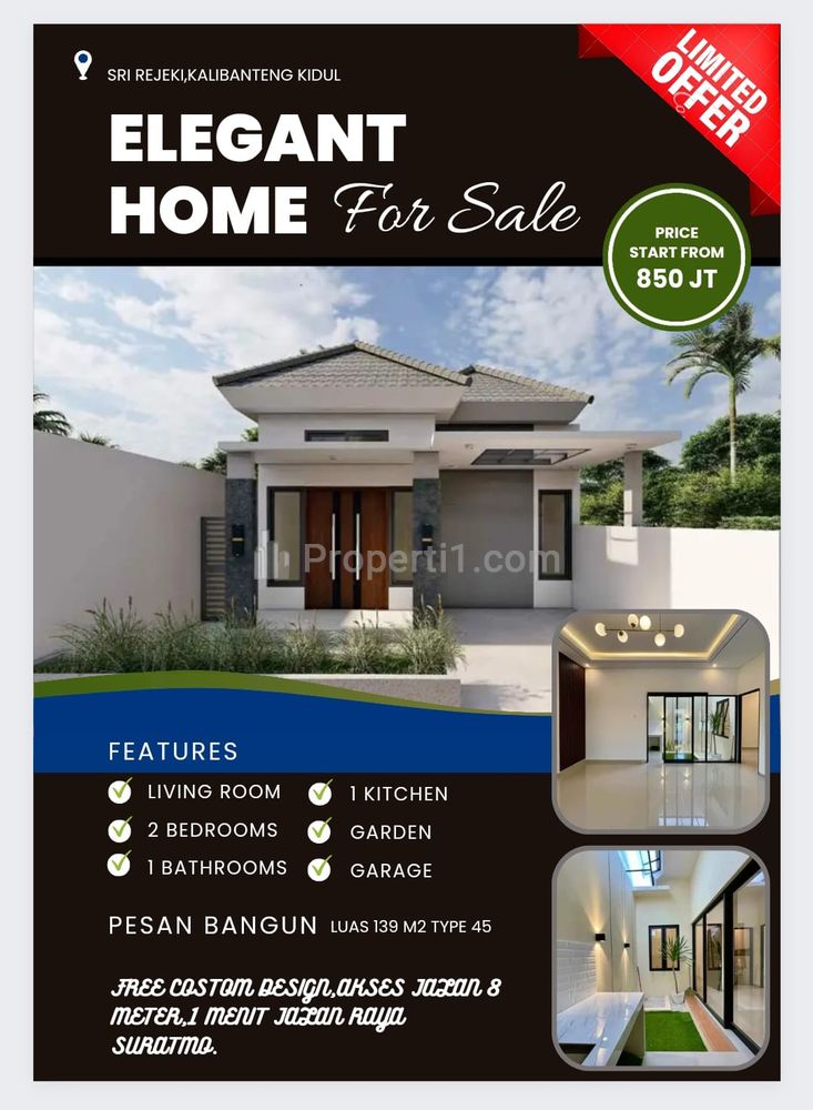 Dijual Rumah Baru di Kalibanteng Kidul Semarang Barat, dekat RS Columbia, Lokasi Strategis