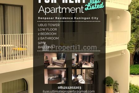 Sewa Apartemen Denpasar Residence Kuningan City Jakarta Selatan - 2+1 Bedrooms Fully Furnished