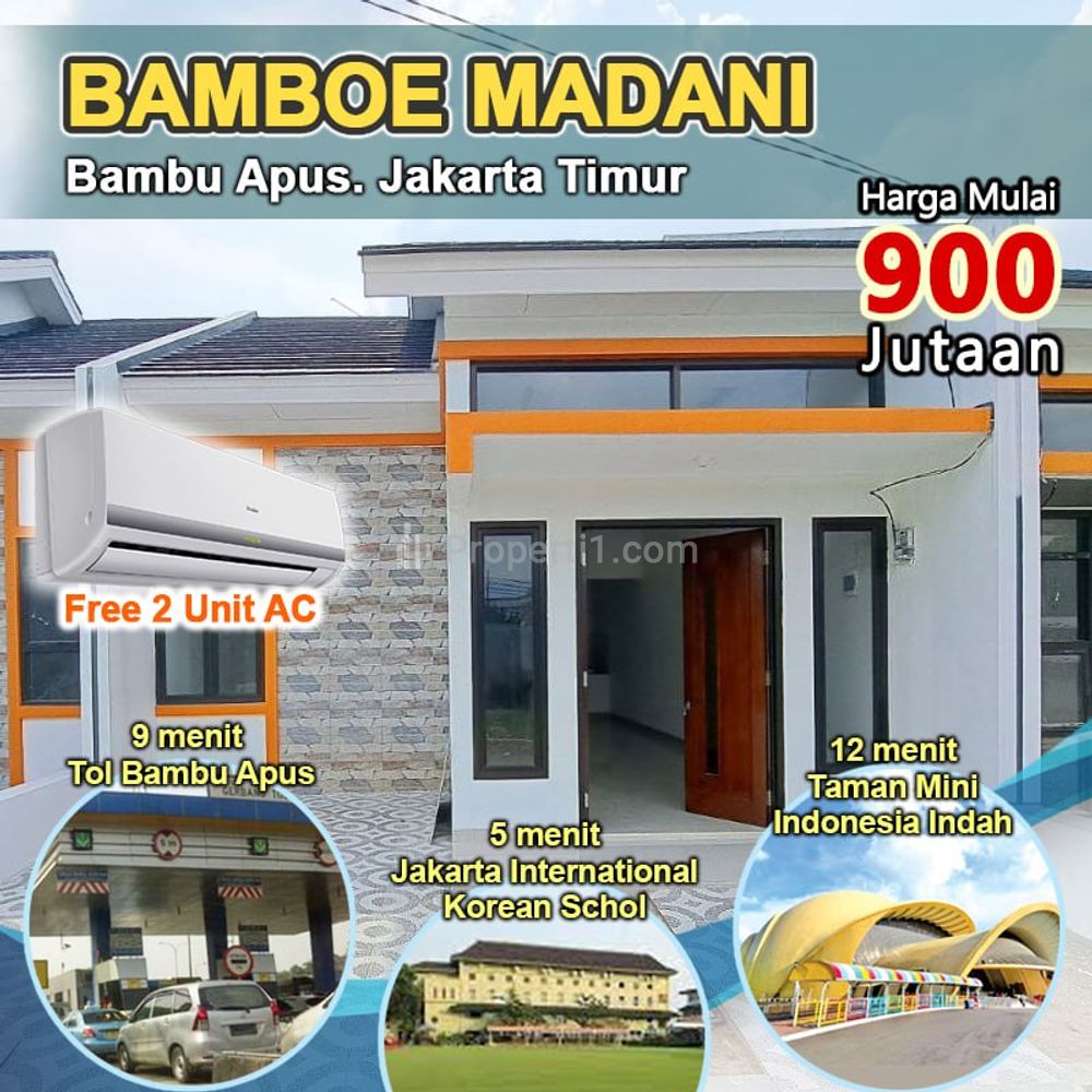 Dijual Rumah Cluster Madani Residence Bambu Apus Jakarta Timur dekat TMII