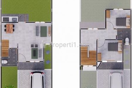 Jual Rumah 2 Lantai dalam Cluster Harga Promo di Bojongsoang dekat Tol Buah Batu Bandung