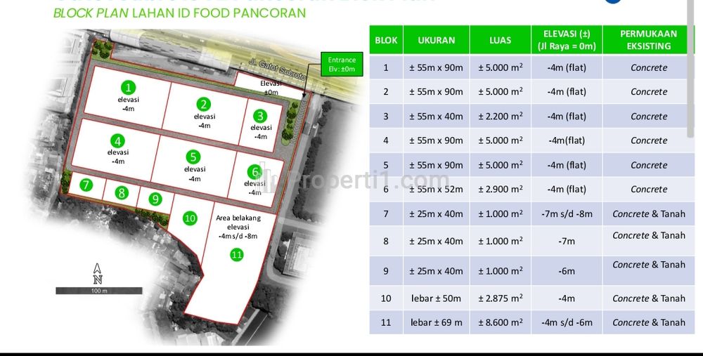 Disewakan Lahan Luas Strategis di Pusat Kota Jakarta - Jalan Gatot Subroto
