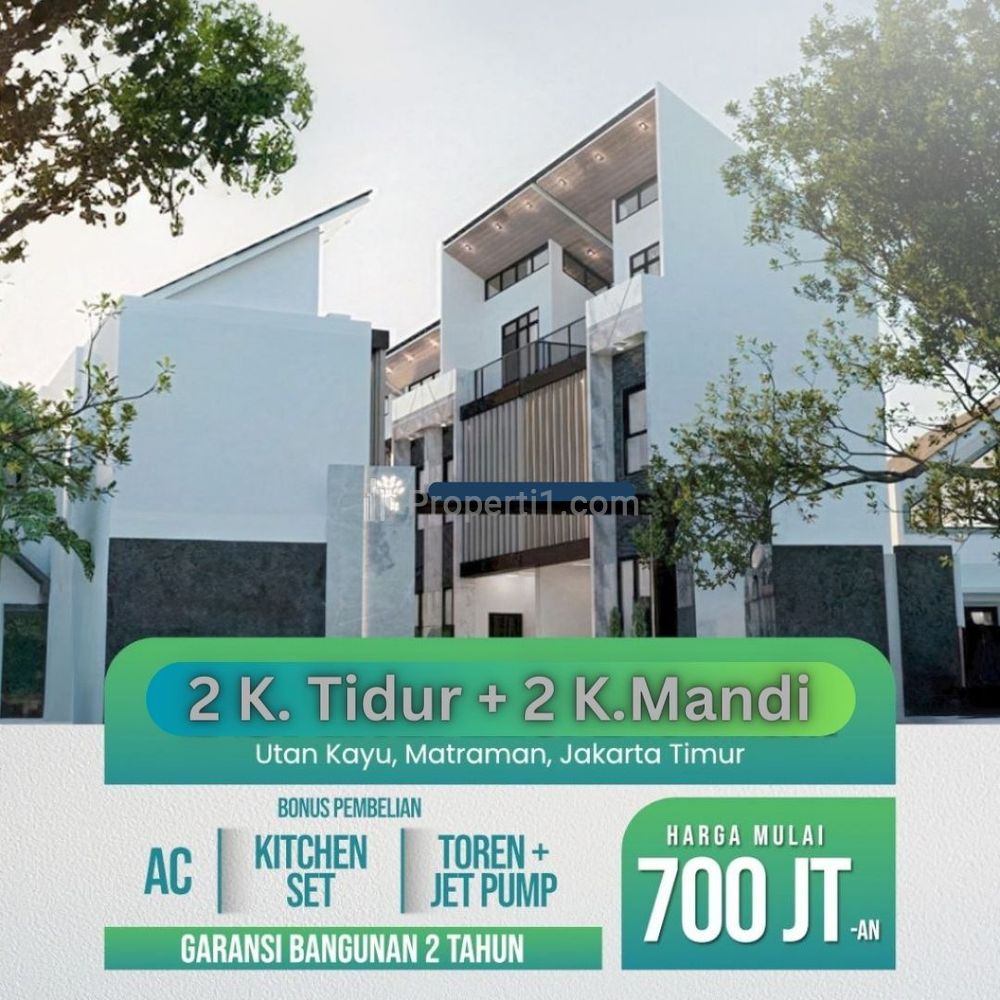 Dijual Rumah Murah 2 Lantai 700 Jutaan di Utan Kayu Matraman Jakarta Timur