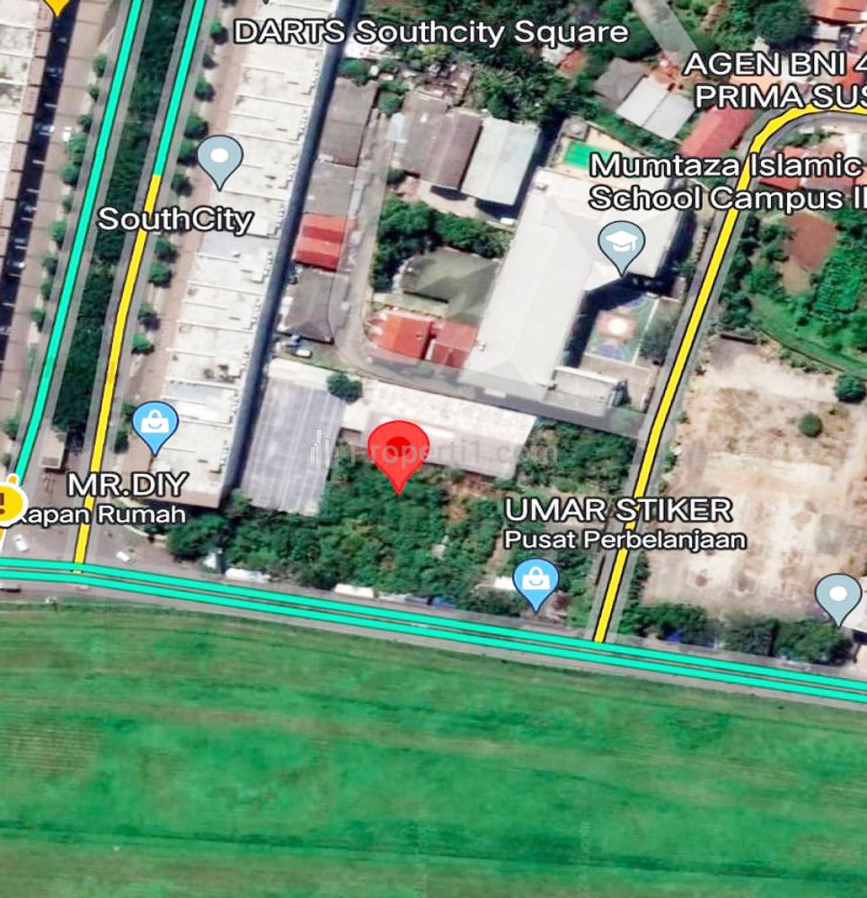 Dijual Tanah Strategis 4.995 m2 di Jl. Pondok Cabe Raya Samping South City Dekat Bandara Pondok Cabe, Pasar Pondok Cabe, TIP TOP Ciputat