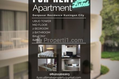 Sewa Apartemen Denpasar Residence Kuningan City Jakarta Selatan 2 Bedrooms Furnished