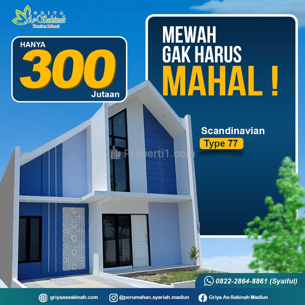 Rumah Dijual Syariah Madiun 2 Menit ke SMPN 1 Geger - Sertifikat Hak Milik