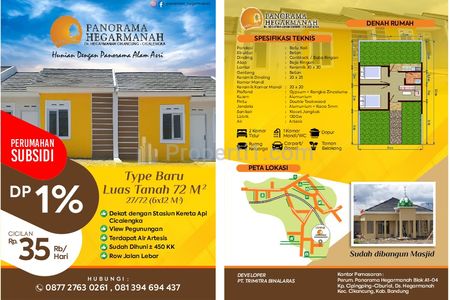 Dijual Rumah Subsidi di Panorama Hegarmanah Bandung Timur - Promo Potongan Biaya All In