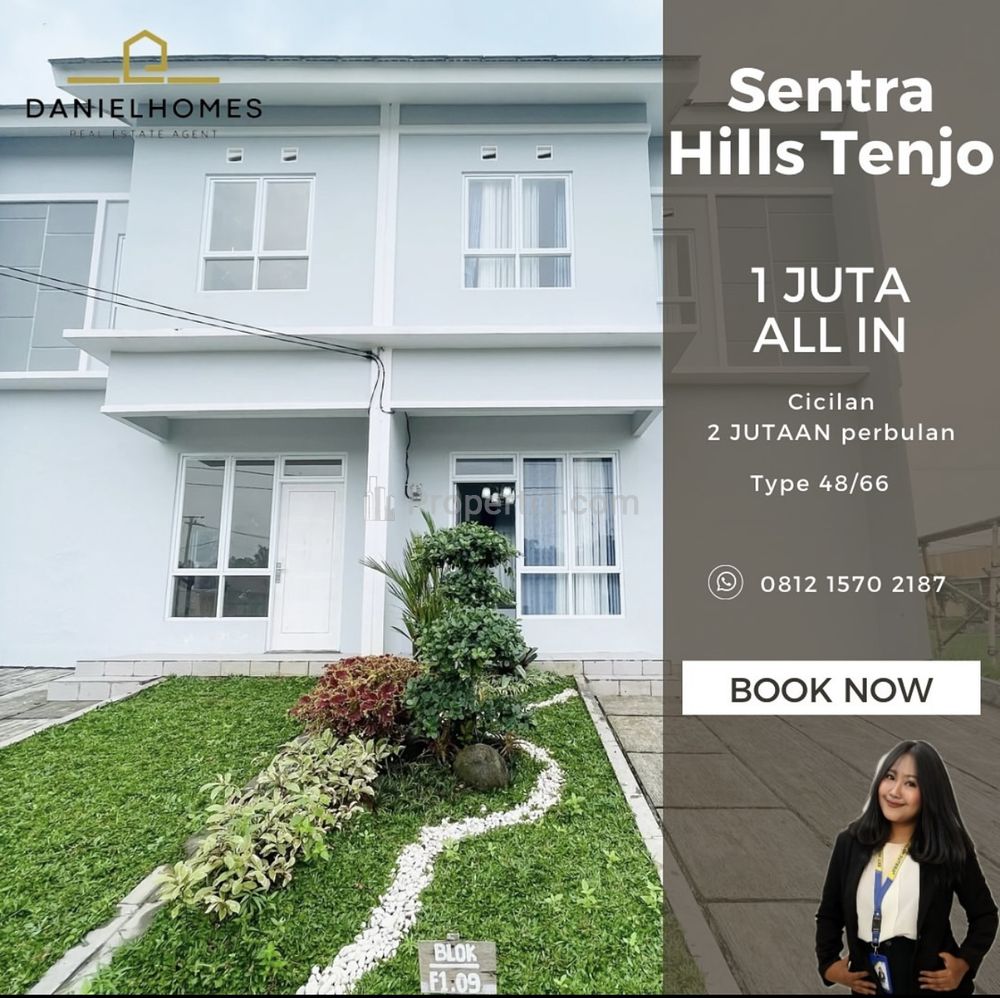 Jual Rumah 2 Lantai di Perumahan Sentra Hills Tenjo Type 48/66