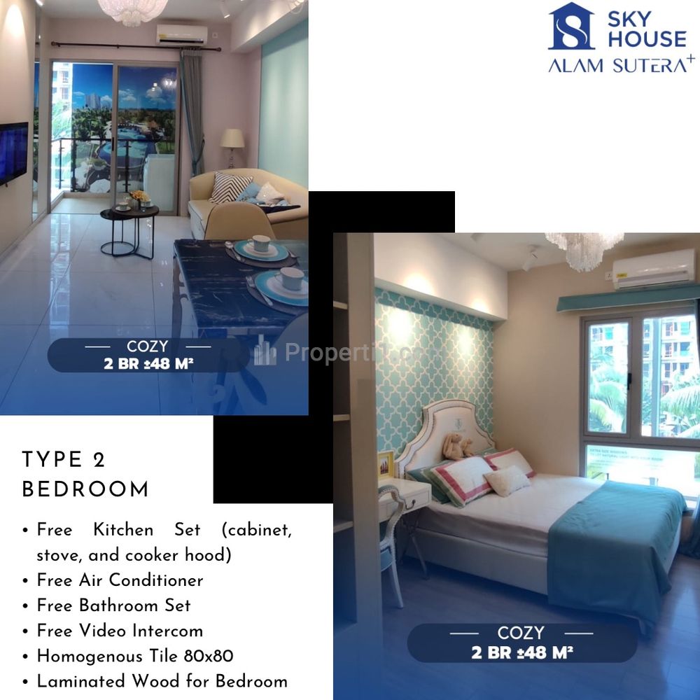 Dijual Apartment Sky House Alam Sutera+ 2 BR Semi Furnished