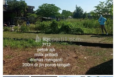 Jual Cepat Tanah Siap Bangun 84 m2 di Domas Menganti Gresik Harga 90 Juta