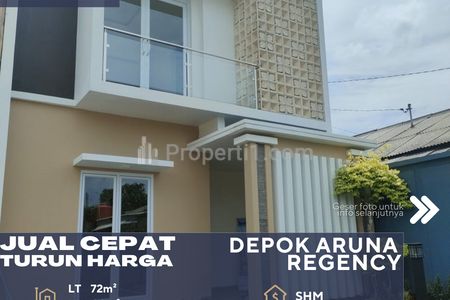 Jual Rumah Townhouse Premium 2 Lantai dengan Gaya Eropa di Pancoran Mas Depok - Aruna Regency