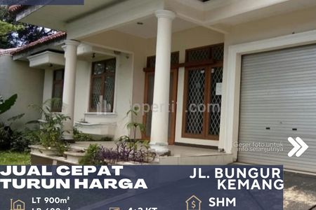 Jual Cepat Rumah Murah Turun Harga di Jl. Bungur Kemang Mampang Prapatan Jakarta Selatan