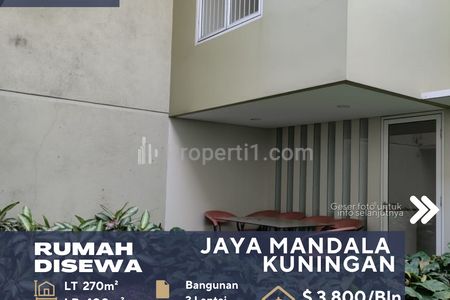 Disewakan Rumah Bagus Siap Huni di Jaya Mandala Kuningan, Daerah Elite Expatriate Jakarta Selatan
