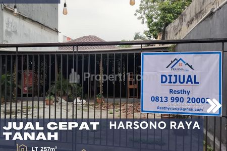 Jual Tanah Strategis 257 m2 di Harsono Raya Jakarta Selatan