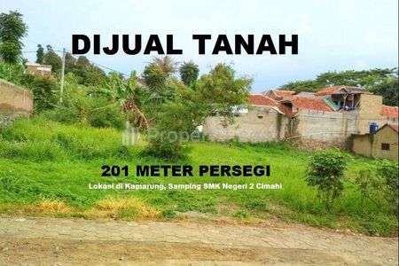 Dijual Tanah 201 m2 di Kamarung, Citeureup, Samping SMKN 2 Kota Cimahi