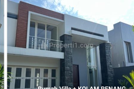 Dijual Private Pool Villa Rumah Taman Dayu Rosewood Pandaan JATIM Bonus Full Furnished New Baru - Best View Gunung - Ada Kolam Renang PRIBADI 3×10 m