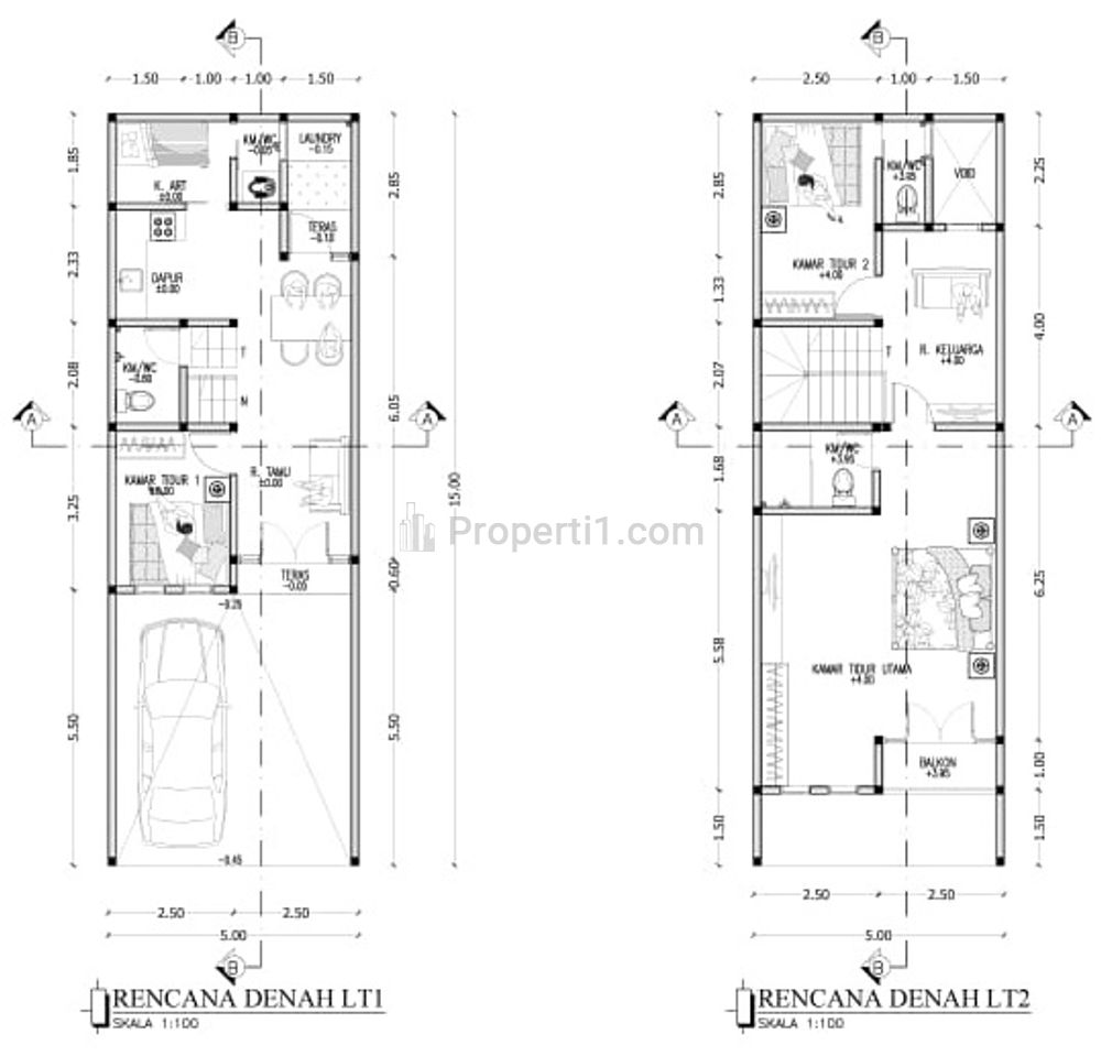 Jual Rumah Surabaya Timur Model Minimalis 2 Lantai Siap Huni dekat ITS di Mulyosari Utara