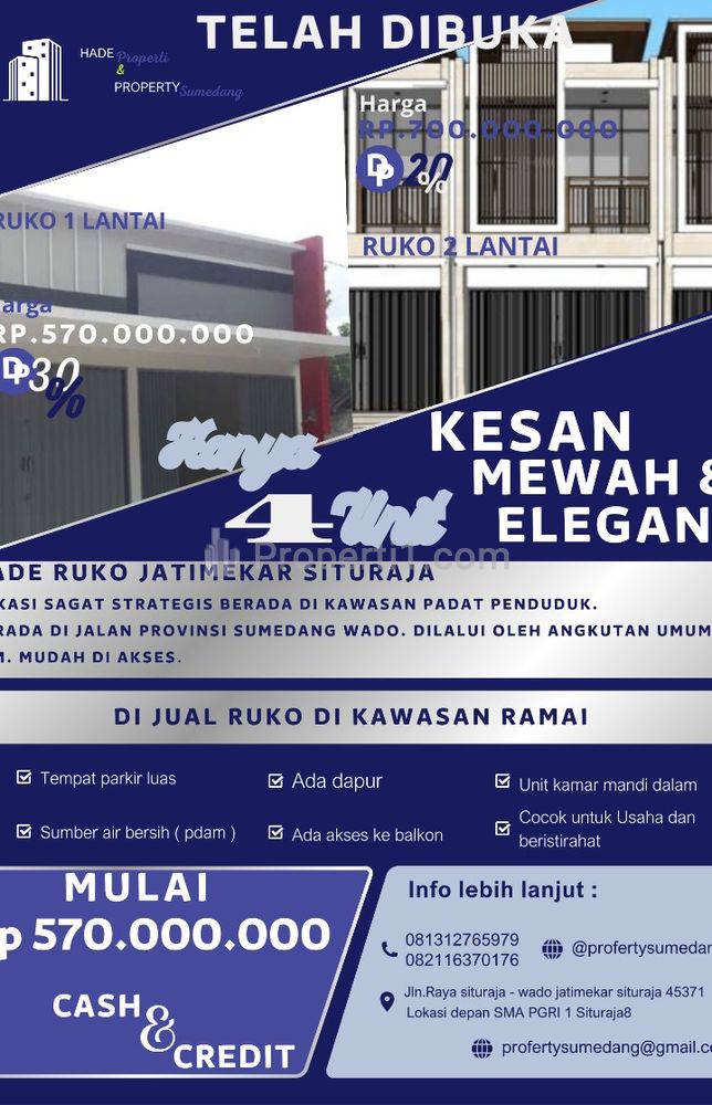 Jual Ruko Hade Cluster Jatimekar Situraja Sumedang