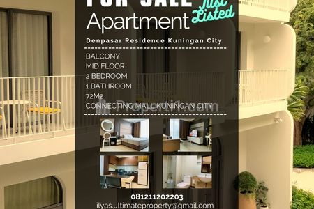 Jual Apartemen Denpasar Residence 2 Bedrooms Kuningan City Jakarta Selatan Full Furnished