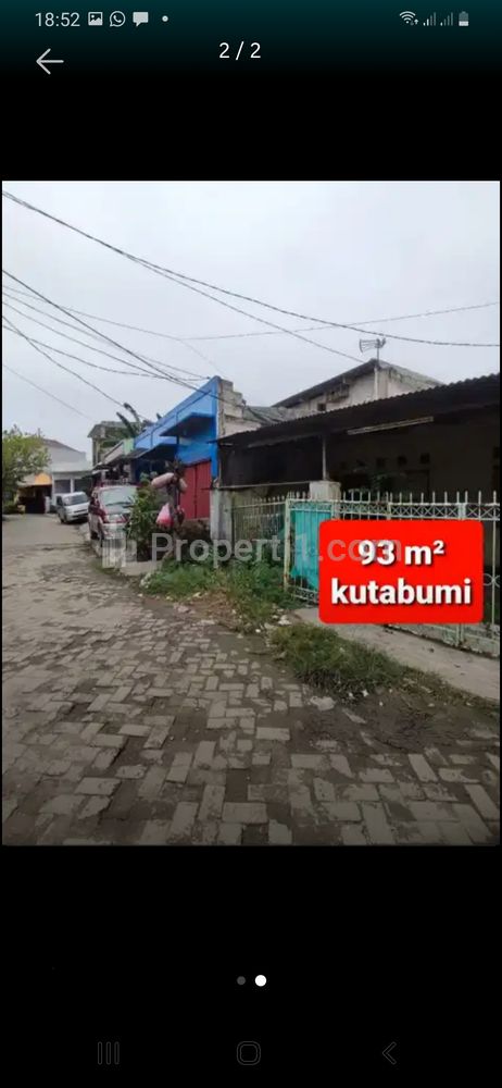 Jual Rumah di Kutabumi Pasar Kemis Tangerang, Luas Tanah 93 m², Dekat Pasar