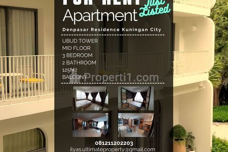 Sewa Apartemen 3+1 Bedrooms Furnished Denpasar Residence Kuningan City Jakarta Selatan
