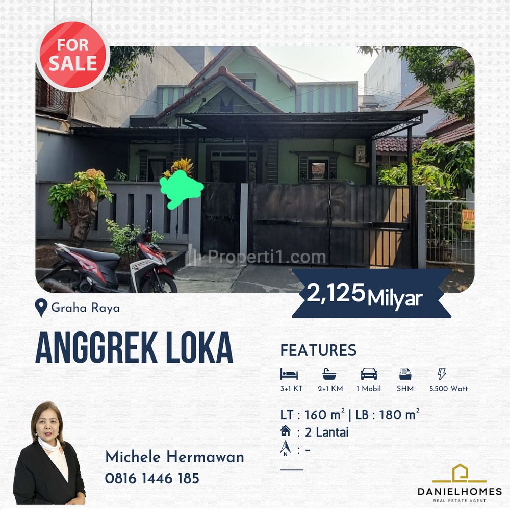 Jual Anggrek Loka Rumah Keren Terbagus di Graha Raya Tangerang Selatan