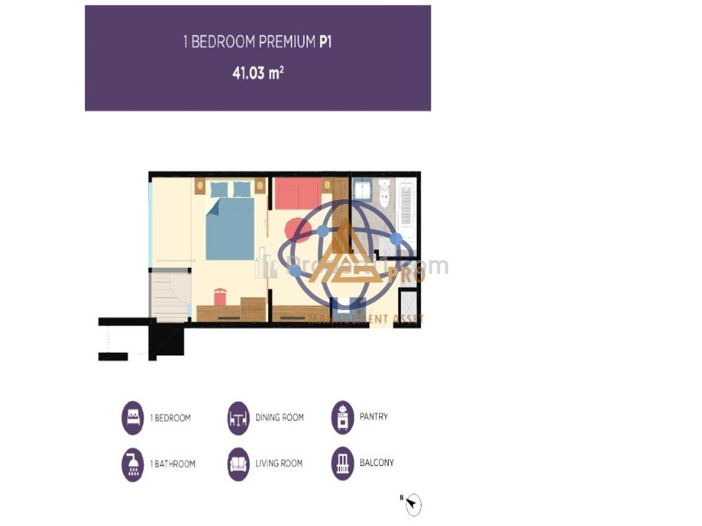 Dijual Apartemen Orange County Tower Glendale Cikarang - Studio Semi Furnished
