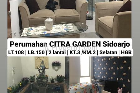 Dijual Rumah Citra Garden Sidoarjo JATIM dekat Exit Tol Sidoarjo, Lippo Plaza Sidoarjo