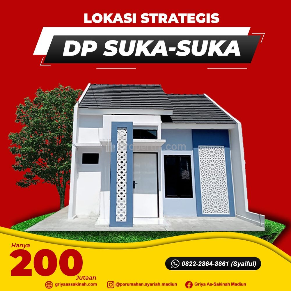 Dijual Rumah Syariah Madiun 2 Menit SMPN 1 Geger - SHM Pecah Unit