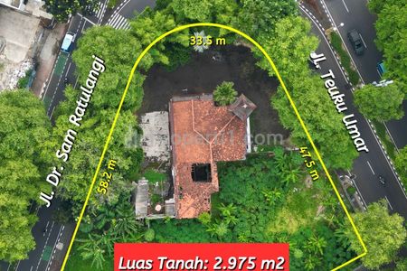 Turun Harga! Jual Rumah Hitung Tanah di Teuku Umar, Menteng, Bisa Dibangun 8 Lantai, Commercial, Ring 1, Lingkungan Paling Elite, Hub 0813 1838 1838