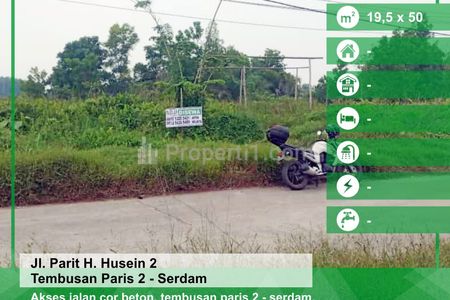 Disewakan Tanah 19,5 x 50 di Tepi Jalan Paris 2, Pontianak, Kalimantan Barat