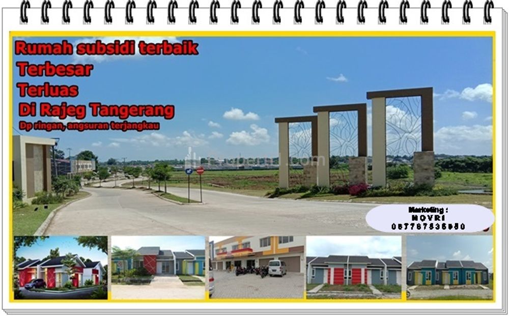 Foto gerbang masuk perumahan subsidi besar dan luas, sudah dihuni +/- 250 KK
