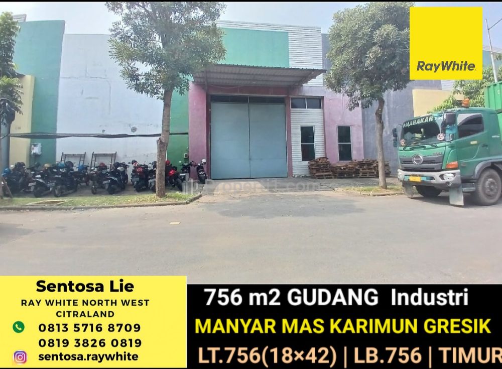Dijual Gudang Industri Luas 756 m2 di Manyar Mas Karimun Gresik  - Ada Jembatan Timbang Dekat Pelabuhan Internasional JIIPE