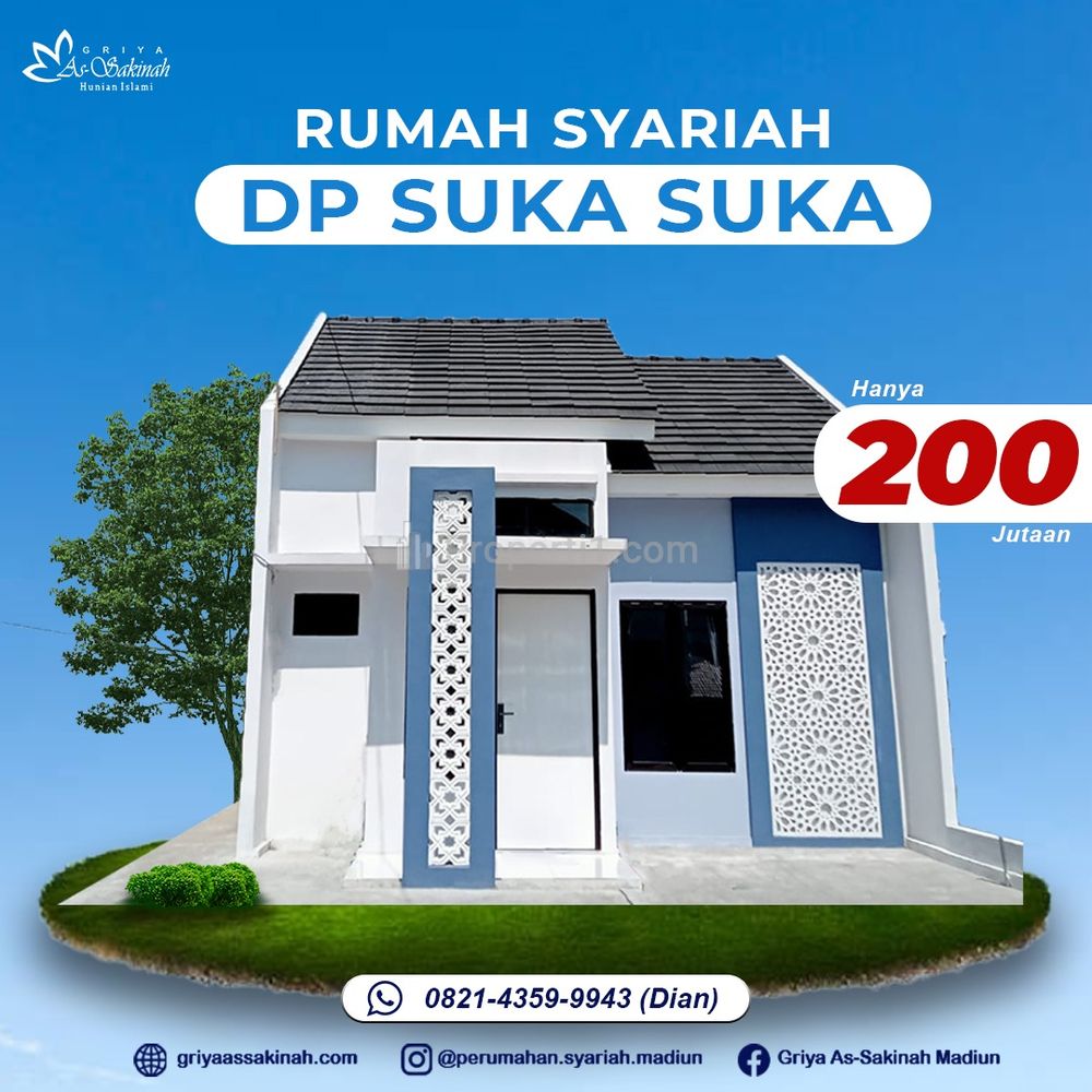 Dijual Rumah Syariah Madiun 2 Menit SMAN 1 Geger - SHM Pecah Unit