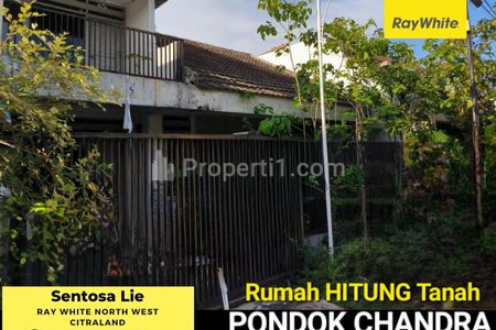 Dijual Rumah Hitung Tanah di Pondok Chandra Waru  Wadungasri Sidoarjo - MURAH Hitung Rp.6,5 jtan/m2 Nego - Dekat Akses TOL