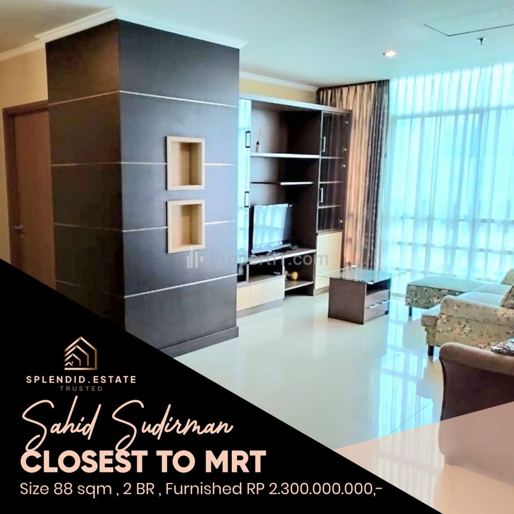 Jual Apartemen Sahid Sudirman Residence 2 BR Size 88m2 Furnished