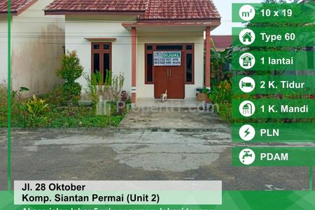Dijual Rumah Komplek Siantan Permai, Jalan 28 Oktober, Pontianak, Kalimantan Barat