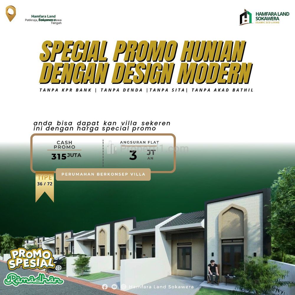 Jual Rumah Vibe Villa Islami di Purwokerto, Banyumas, Jawa Tengah