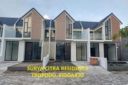 Jual Rumah 2 Lantai Minimalis dekat Bandara Juanda Row Jalan Lebar di Perumahan Surya Citra Residence Sidoarjo