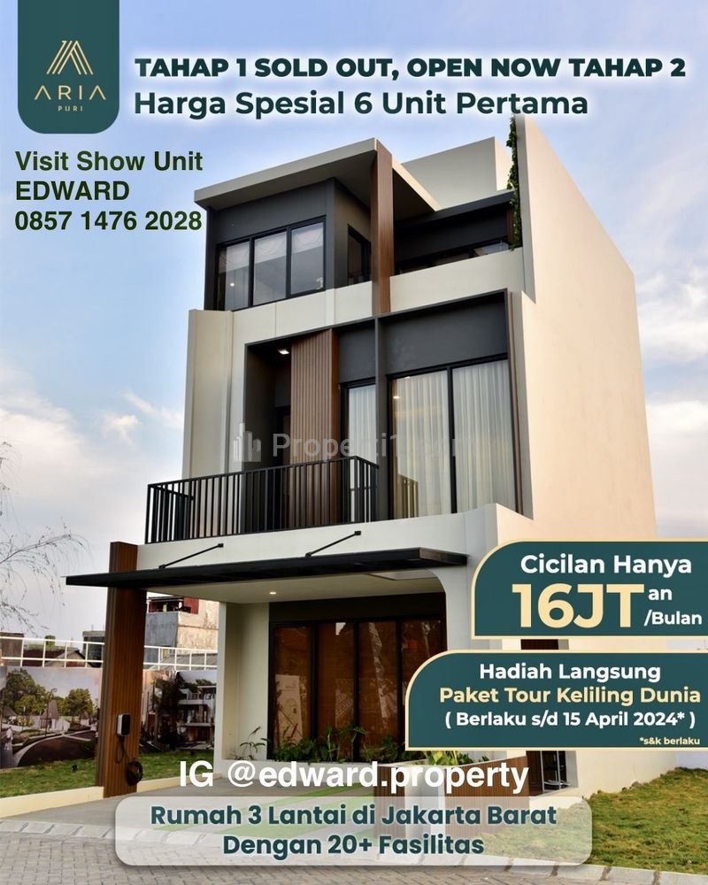 Dijual Rumah Cluster di Duri Kosambi Cengkareng Jakarta Barat - Aria Puri by Greenwoods