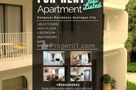 Sewa Apartemen Jakarta Selatan Kuningan City Denpasar Residence 2+1 Bedrooms Fully Furnished