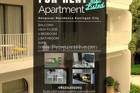 Sewa Apartemen Denpasar Residence 2 Bedrooms Fully Furnished Kuningan City Jakarta Selatan