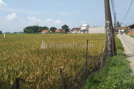 Dijual Tanah untuk Perumahan Subsidi di Pinggir Jalan Srimukti dekat Gerbang Tol Gabus Tambun Utara