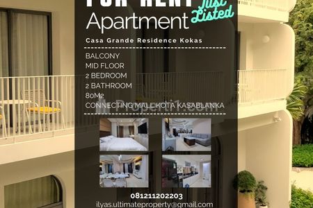 Sewa Apartemen Casa Grande Residence 2 Bedrooms Tebet Jakarta Selatan