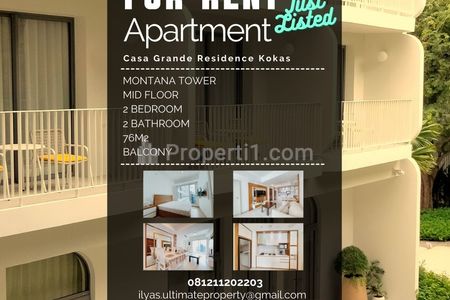Sewa Apartemen Casa Grande Residence 2+1 Bedrooms Tebet Jakarta Selatan Full Furnished