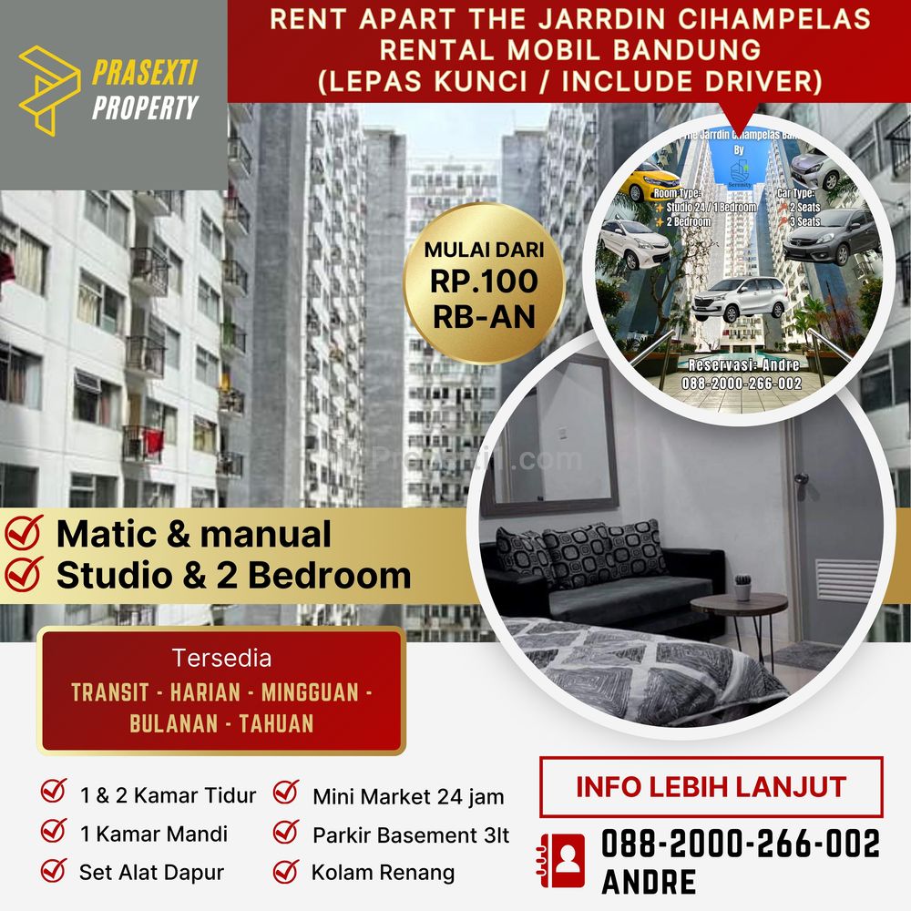 Disewakan Apartemen The Jarrdin Cihampelas Bandung