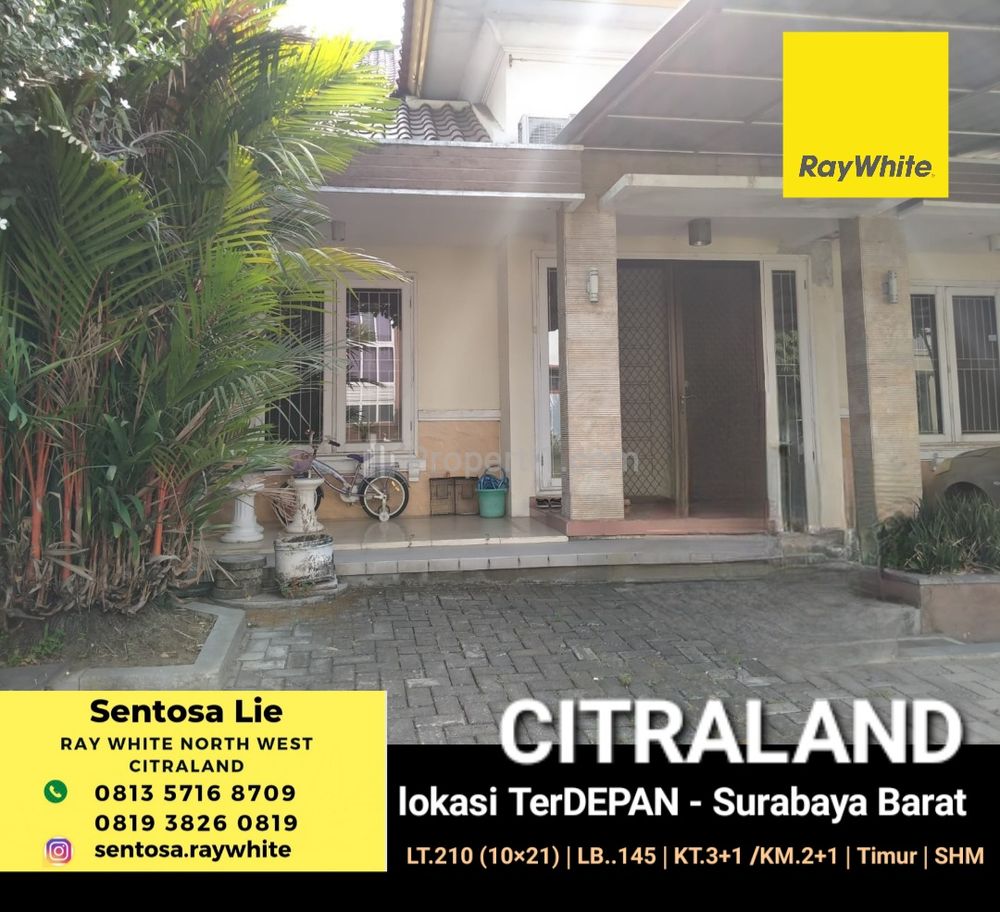 Dijual Rumah Royal Park Citraland Surabaya Barat - TerLUAS - TerMURAH - dekat GWalk Citraland