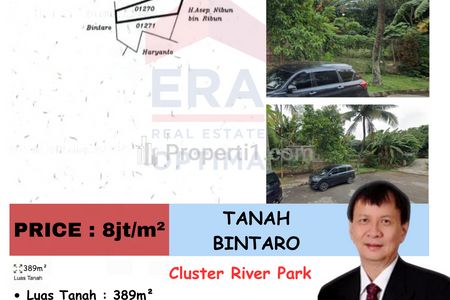 Dijual Tanah di Bintaro Cluster River Park, Tangerang Selatan