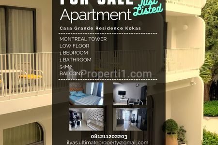 Jual Apartemen Casa Grande Residence Phase I One Bedroom Kota Kasablanka Tebet Jakarta Selatan Furnished