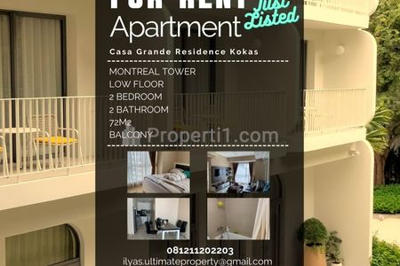 Sewa Apartemen Casa Grande Residence Phase I 2 Bedrooms Full Furnished di Kota Kasablanka Tebet Jakarta Selatan