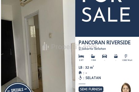 Dijual Apartemen Murah Siap Huni di Jakarta Selatan - Apartemen Pancoran Riverside 2 BR Semi Furnished